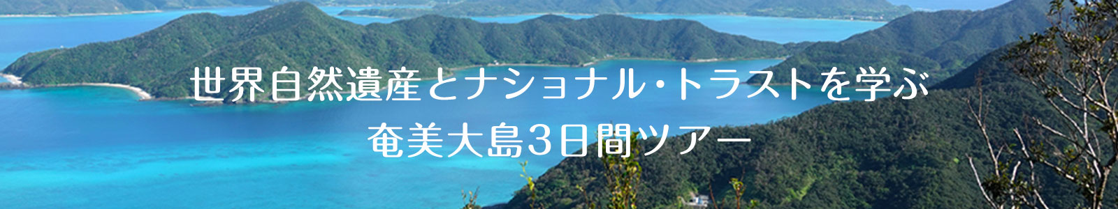 世界自然遺産とナショナル・トラストを学ぶ 奄美大島3日間ツアー